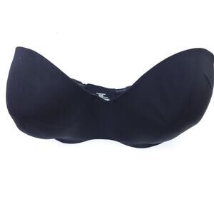 Ambrielle Woman Strapless Bra 40DD Black Underwire Bra, Grippers, Excellent